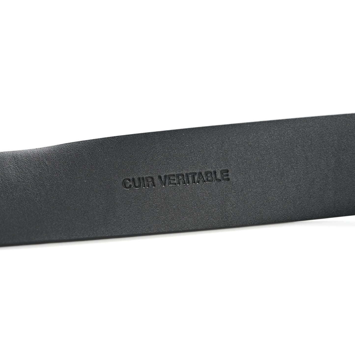 Calfskin Metal Enamel CC Belt 90 36 Black