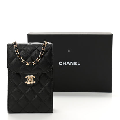 Chanel Caviar Quilted Classic Phone Holder Black 12 of 12