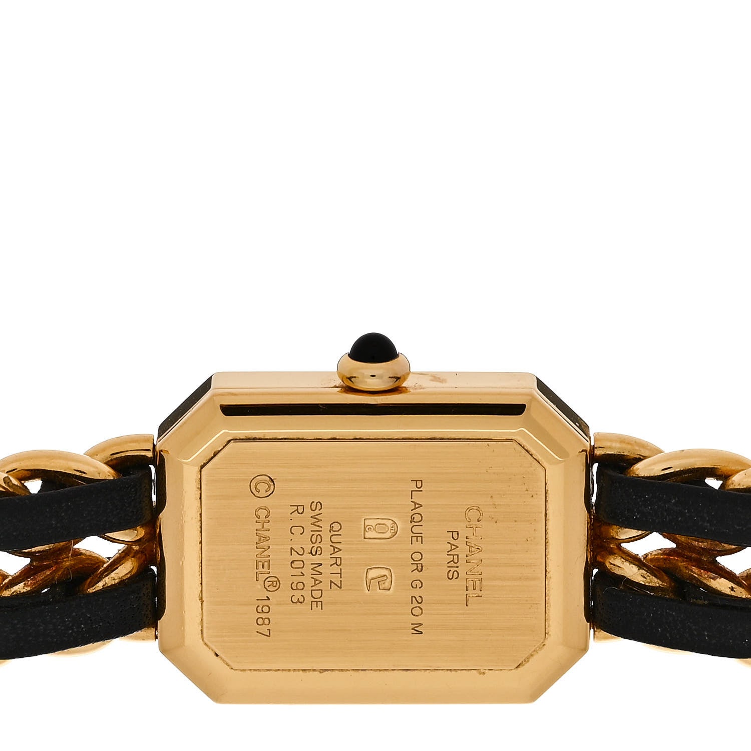 Chanel Stainless Steel Lambskin 20mm Chain Premiere Quartz Watch Gold L 4 of 4