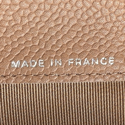 Chanel Caviar Quilted Yen Wallet Dark Beige 7 of 9