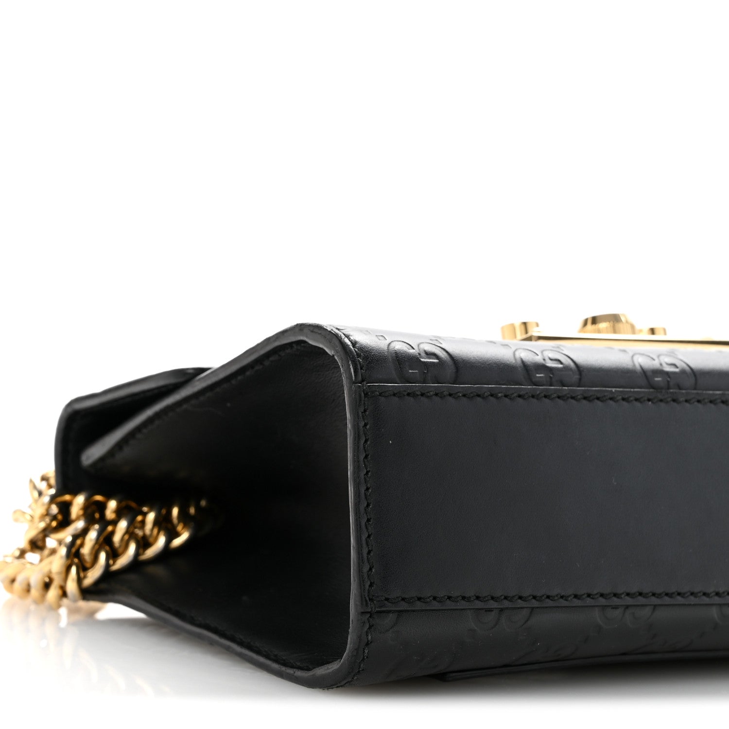 Gucci Guccissima Small Padlock Shoulder Bag Black 9 of 14