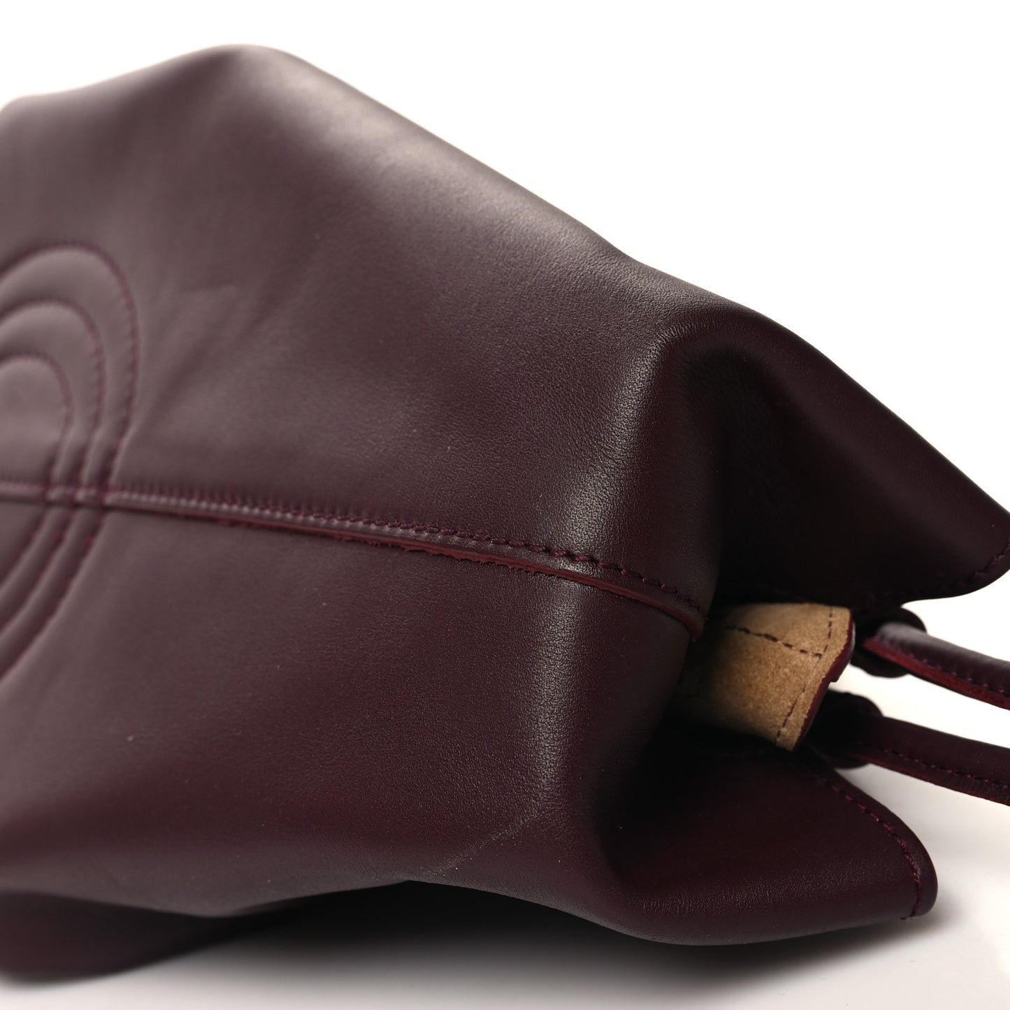 Shiny Nappa Calfskin Small Paseo Bag Burgundy