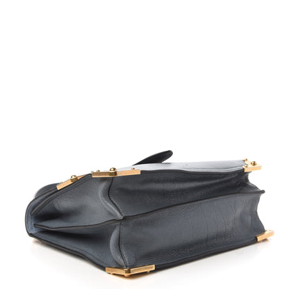 Prada Glace Calf Medium Soft Cahier Bag Marine Astrale 5 of 10