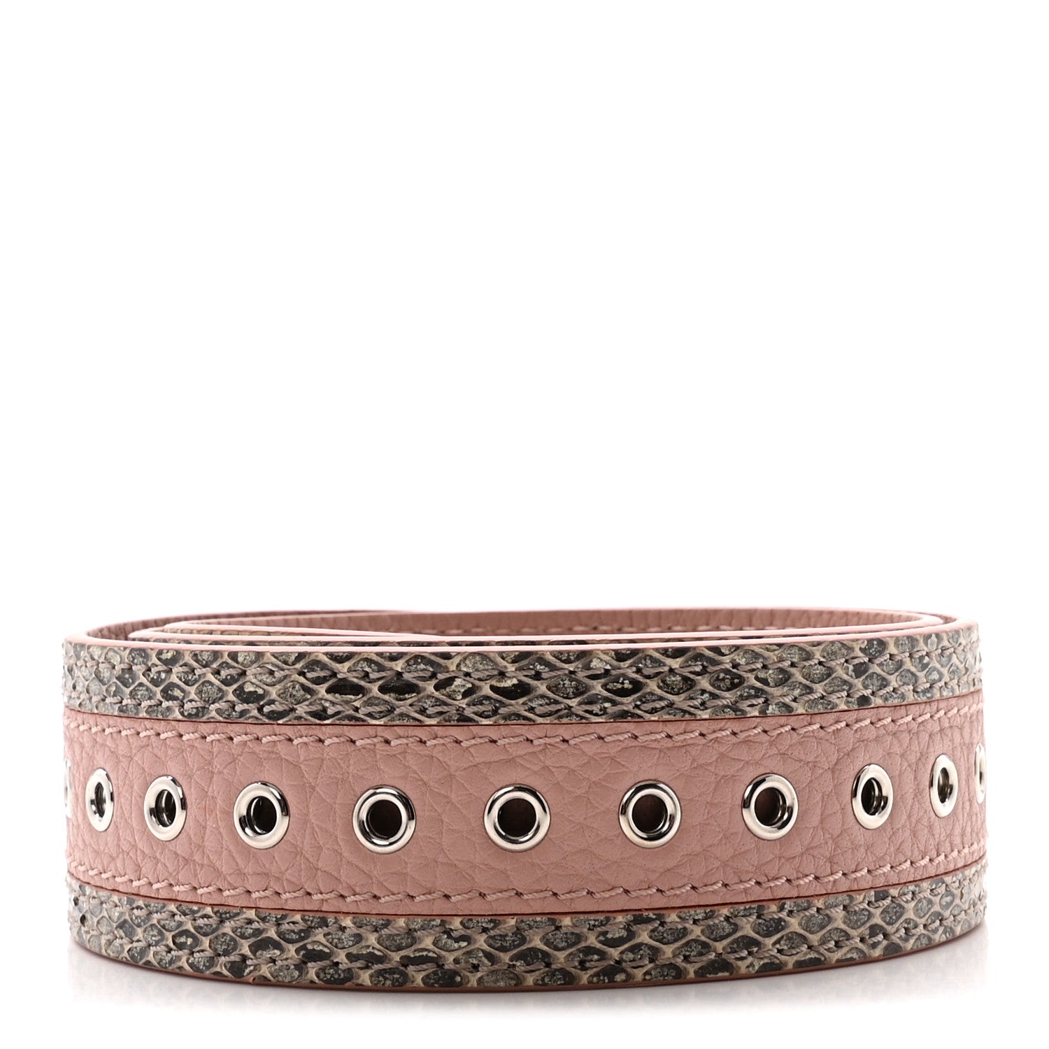 Louis Vuitton Watersnake Calfskin Bandouliere Shoulder Strap Pink Natural 2 of 4