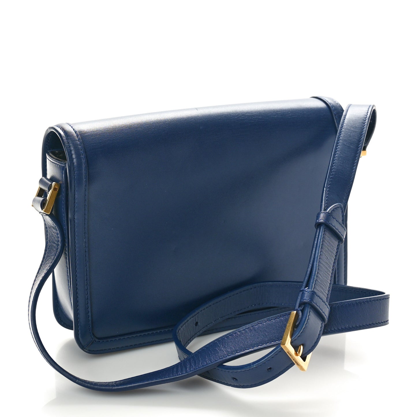 Box Calfskin Monogram Medium Solferino Satchel Blue