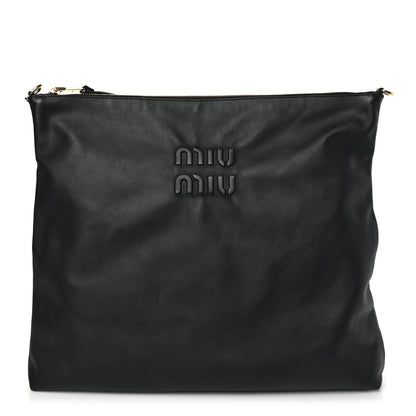 Miu Miu Soft Calf Softy Shoulder Bag Black 1 of 9