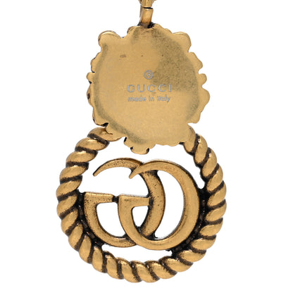 Gucci Metal Lion Head GG Necklace Aged Gold 5 of 5