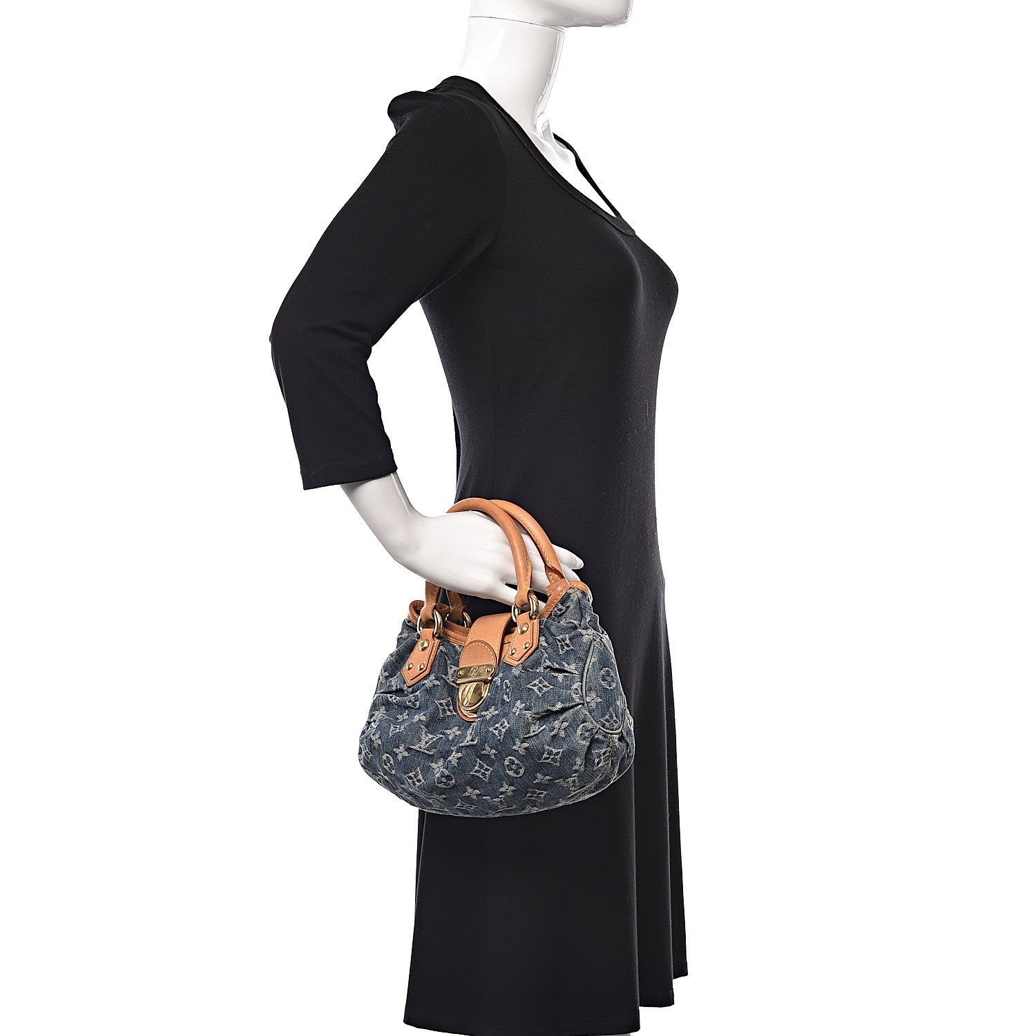 Louis Vuitton Monogram Denim Pleaty Blue 2 of 8