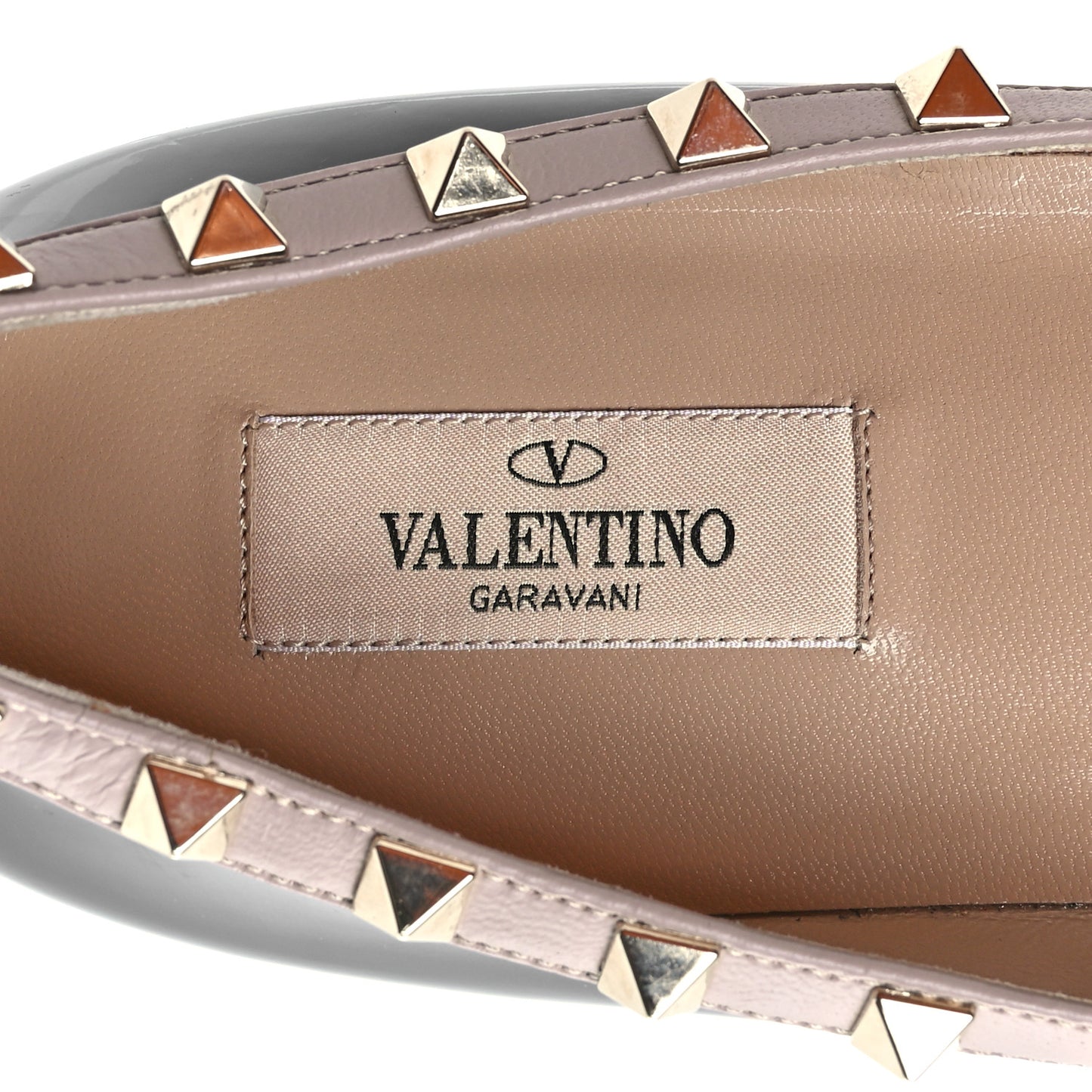 Patent Rockstud Ballerina Flats 41 Black Poudre