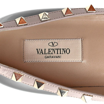 Valentino Garavani Patent Rockstud Ballerina Flats 41 Black Poudre 8 of 8