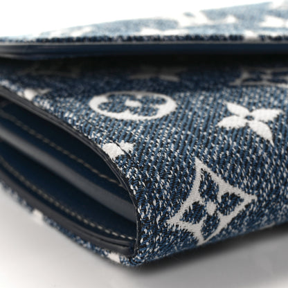 Louis Vuitton Monogram Jacquard Denim Sarah Wallet Bleu 7 of 9