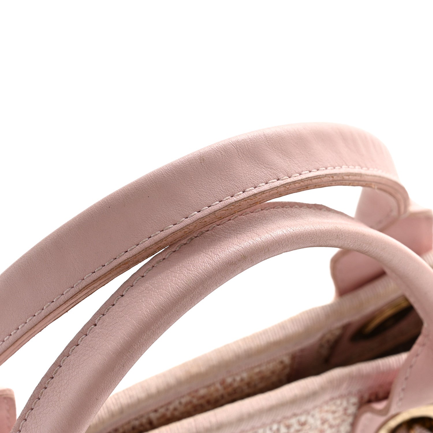 Chanel Straw Lurex Large Deauville Tote Pink 10 of 11