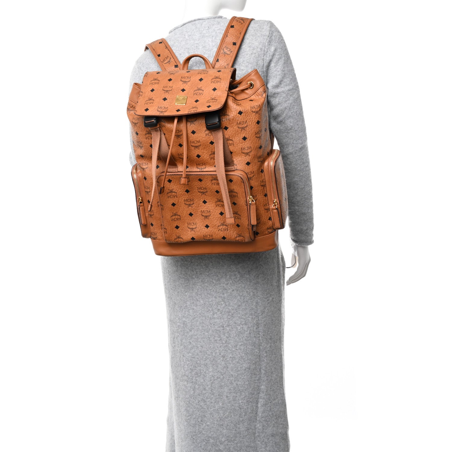 MCM Visetos Brandenburg Backpack Cognac 2 of 11