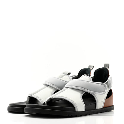 Hermes Neoprene Mens Giorno Sandals 42.5 Ivoire Pierre 3 of 9