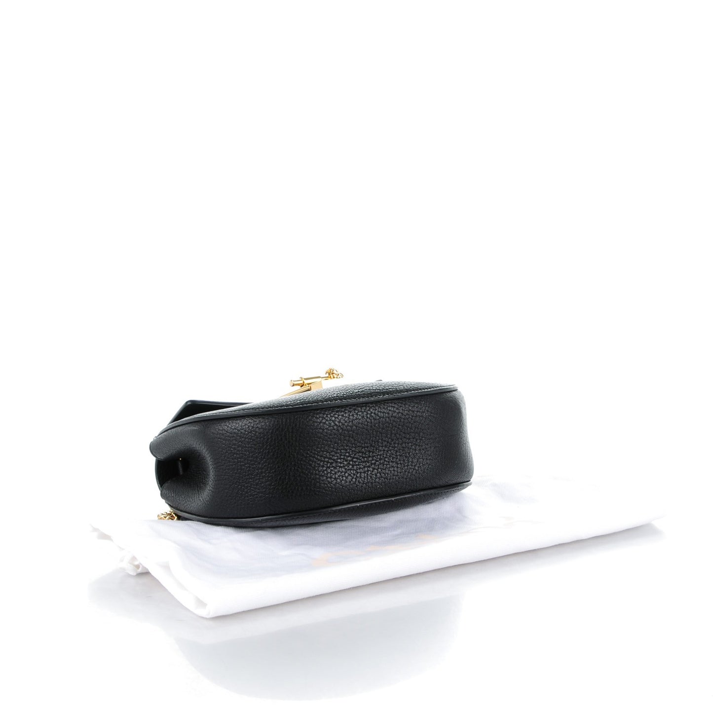 Grained Lambskin Mini Drew Shoulder Bag Black