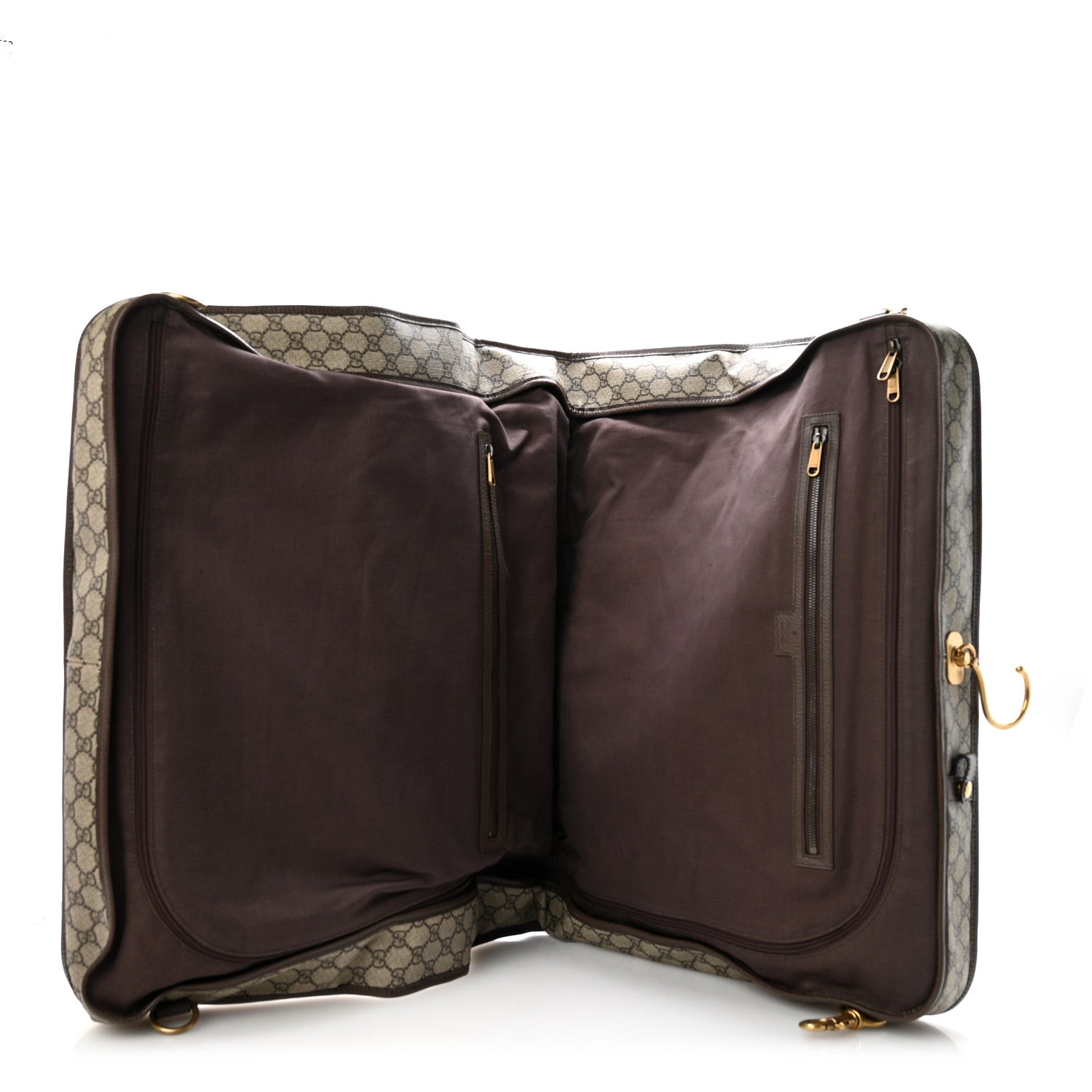 Gucci GG Supreme Monogram Web Savoy Garment Bag Beige Ebony New Acero 4 of 10
