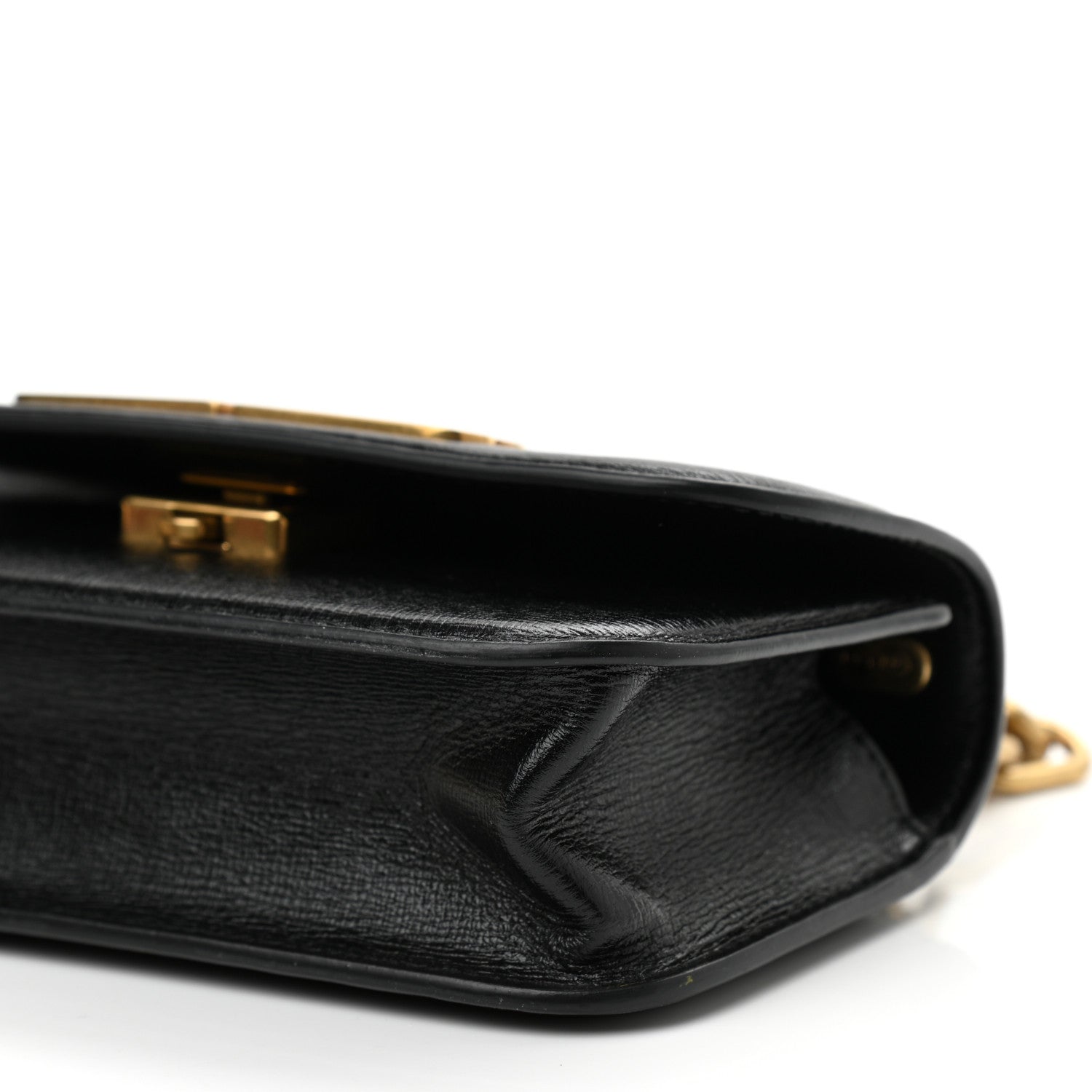 Balenciaga Calfskin Stripe Embossed Gossip Chain Bag XS Black 9 of 9