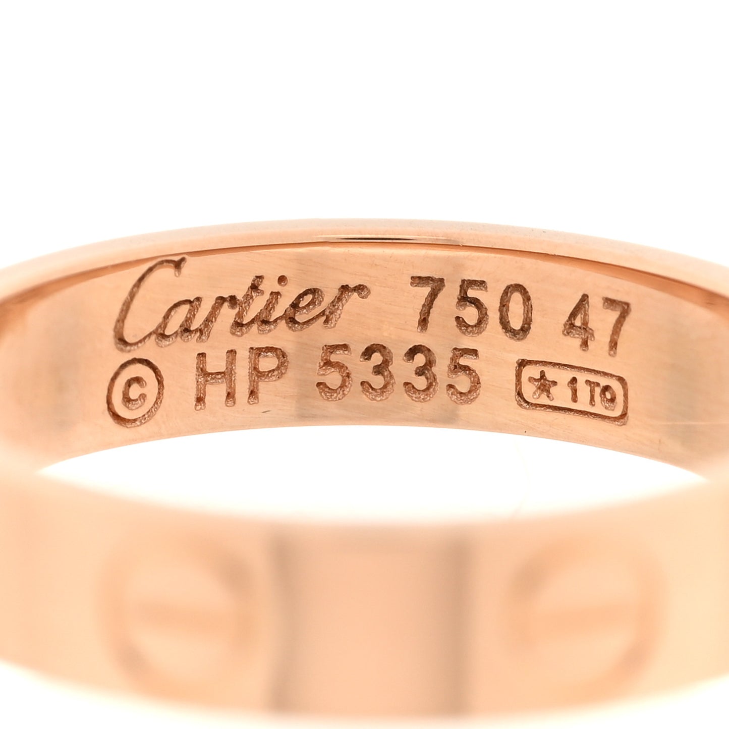 18K Pink Gold 3.5mm LOVE Wedding Band Ring 47 4