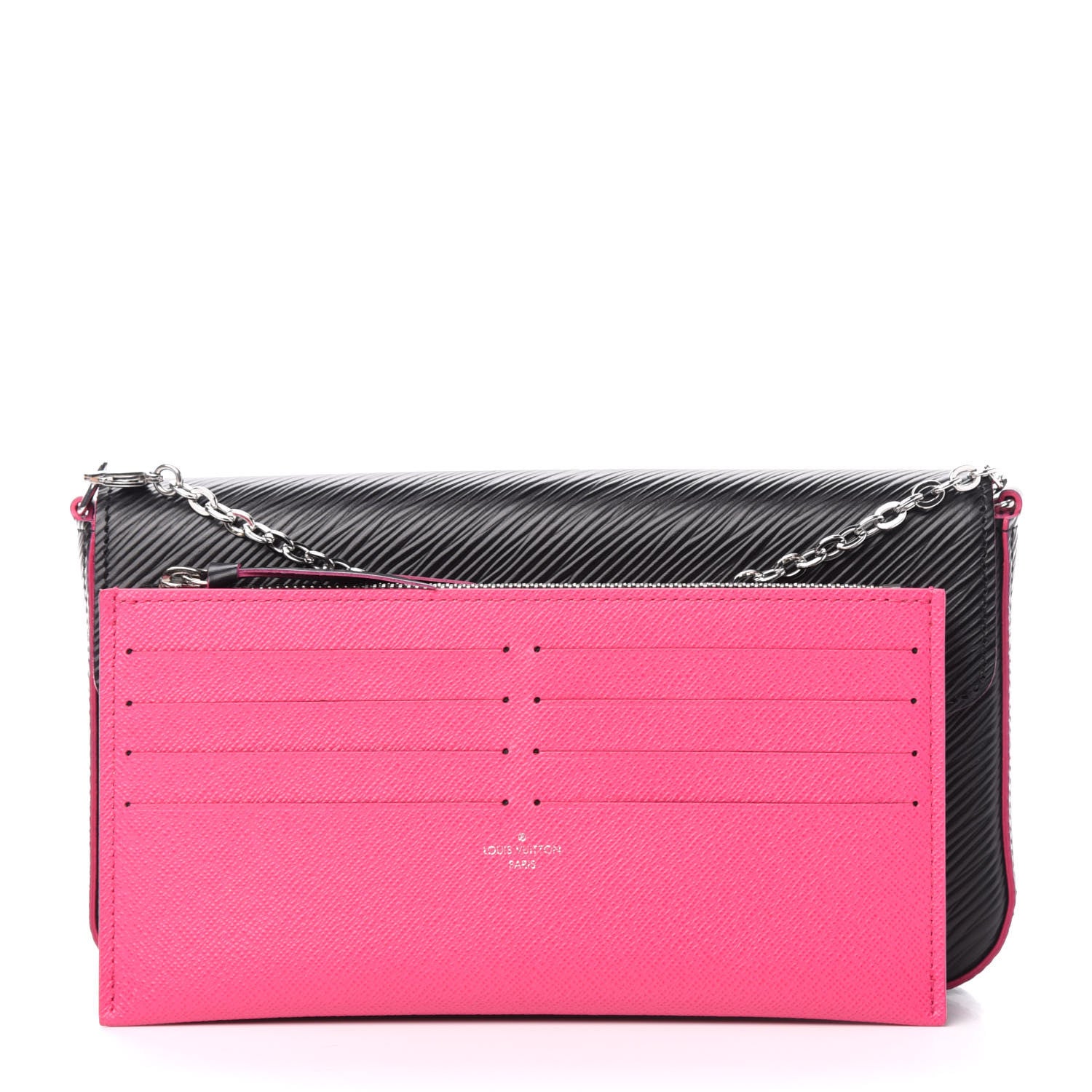 Louis Vuitton Epi Pochette Felicie Black Hot Pink 10 of 15