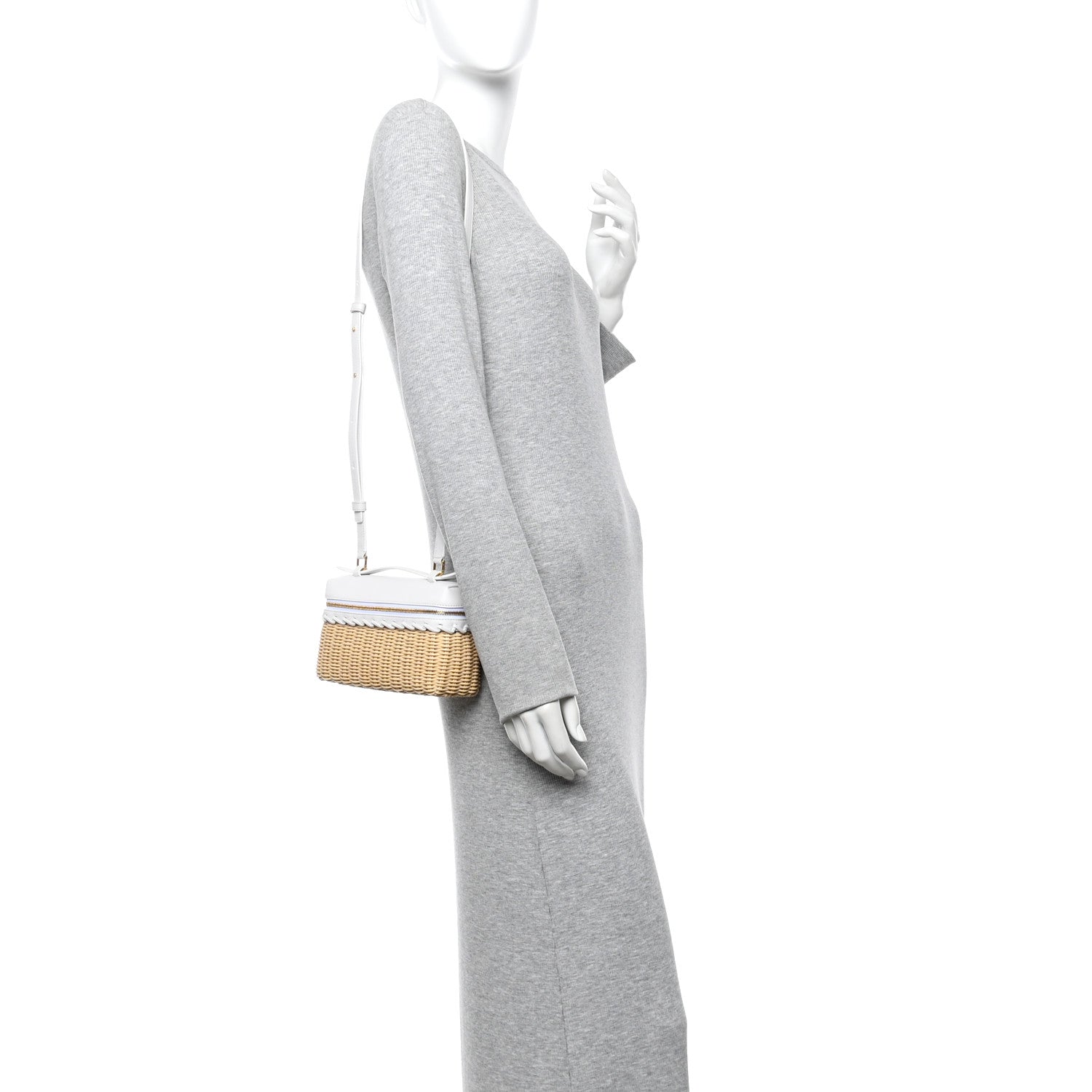 Loro Piana Wicker Calfskin L19 Extra Pocket Pouch White 2 of 10