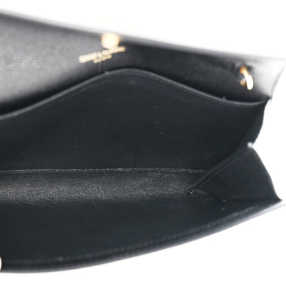 Saint Laurent Grain De Poudre Uptown Chain Wallet Black 5 of 12