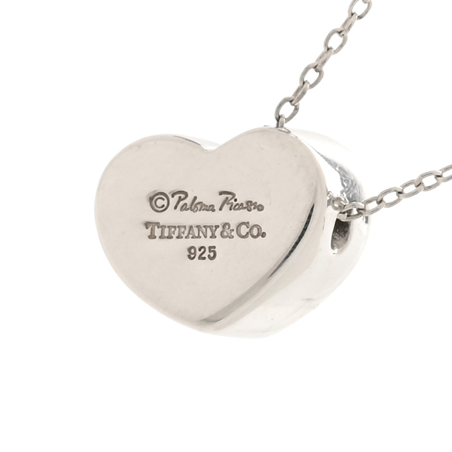 Sterling Silver Diamond Paloma Picasso Modern Heart Necklace