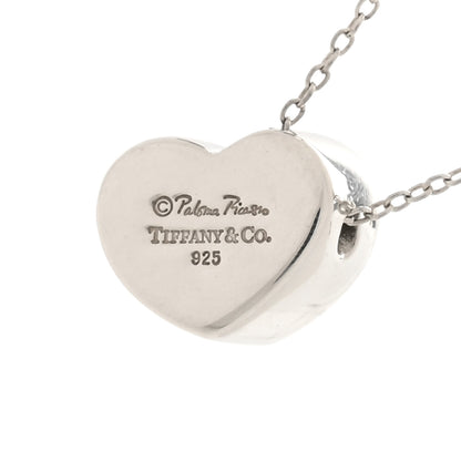 Tiffany Sterling Silver Diamond Paloma Picasso Modern Heart Necklace 6 of 6
