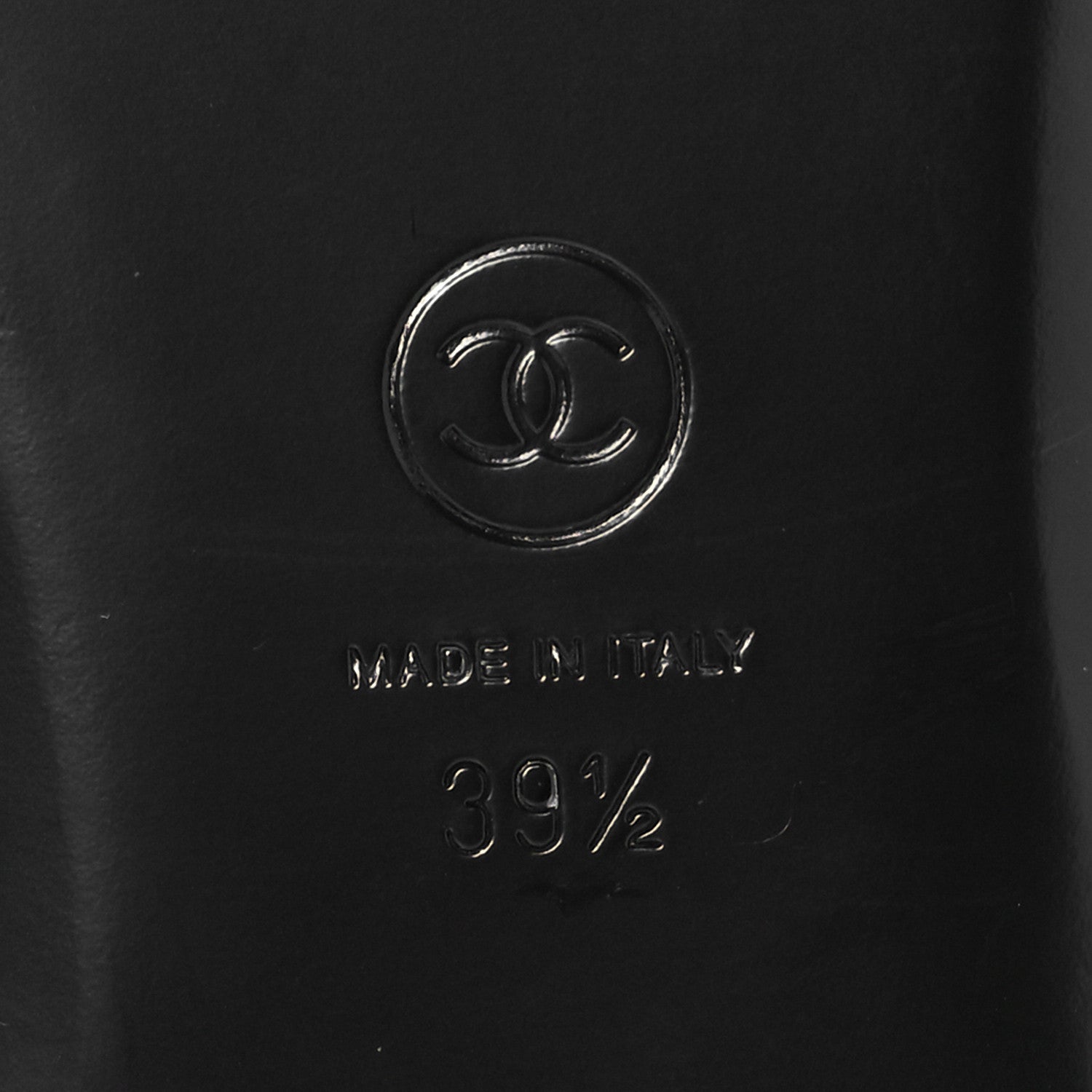 Chanel Shiny Goatskin Quilted CC Mules Sandals 39.5 Black 8 of 10