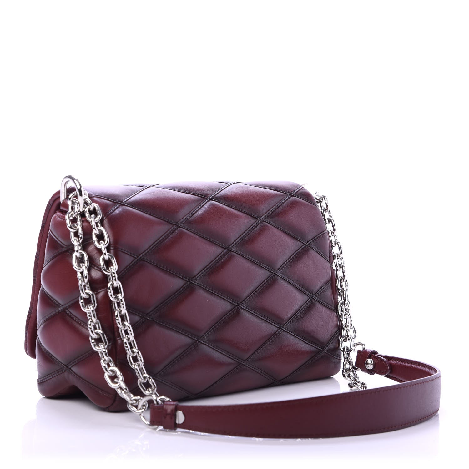 Louis Vuitton Lambskin Malletage GO-14 PM Bordeaux 3 of 12