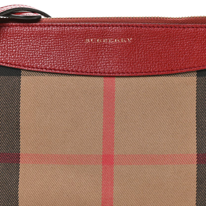 Burberry House Check Derby Peyton Crossbody Clutch Bag Red 8 of 11