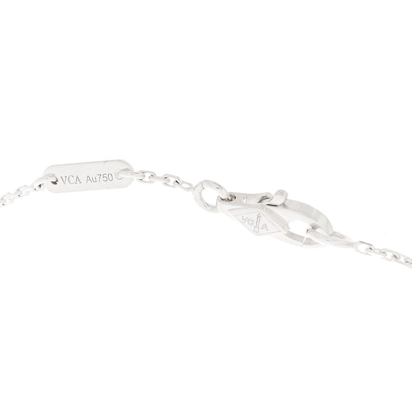 18K White Gold Diamond Sweet Alhambra Bracelet