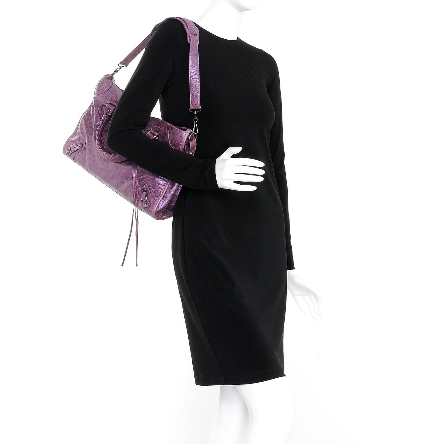 Agneau Classic Hardware City Metallic Purple