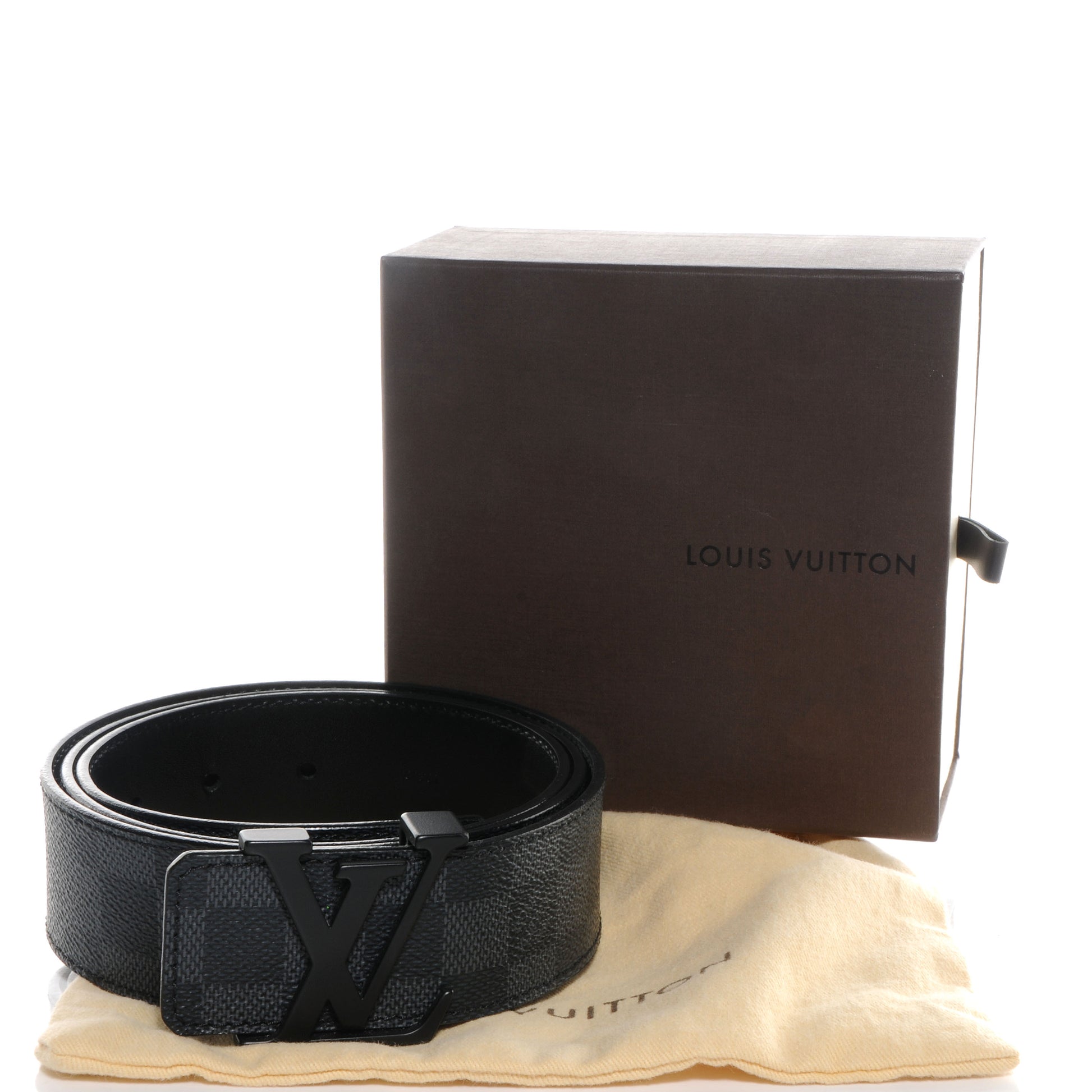 Louis Vuitton Damier Graphite LV Initiales Belt 100 40 3 of 6
