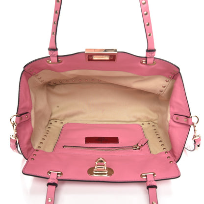 Valentino Garavani Vitello Small Rockstud Tote Ninphea 6 of 13