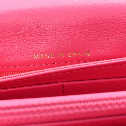 Chanel Lambskin Quilted Chanel 19 Flap Wallet Dark Pink 8 of 12