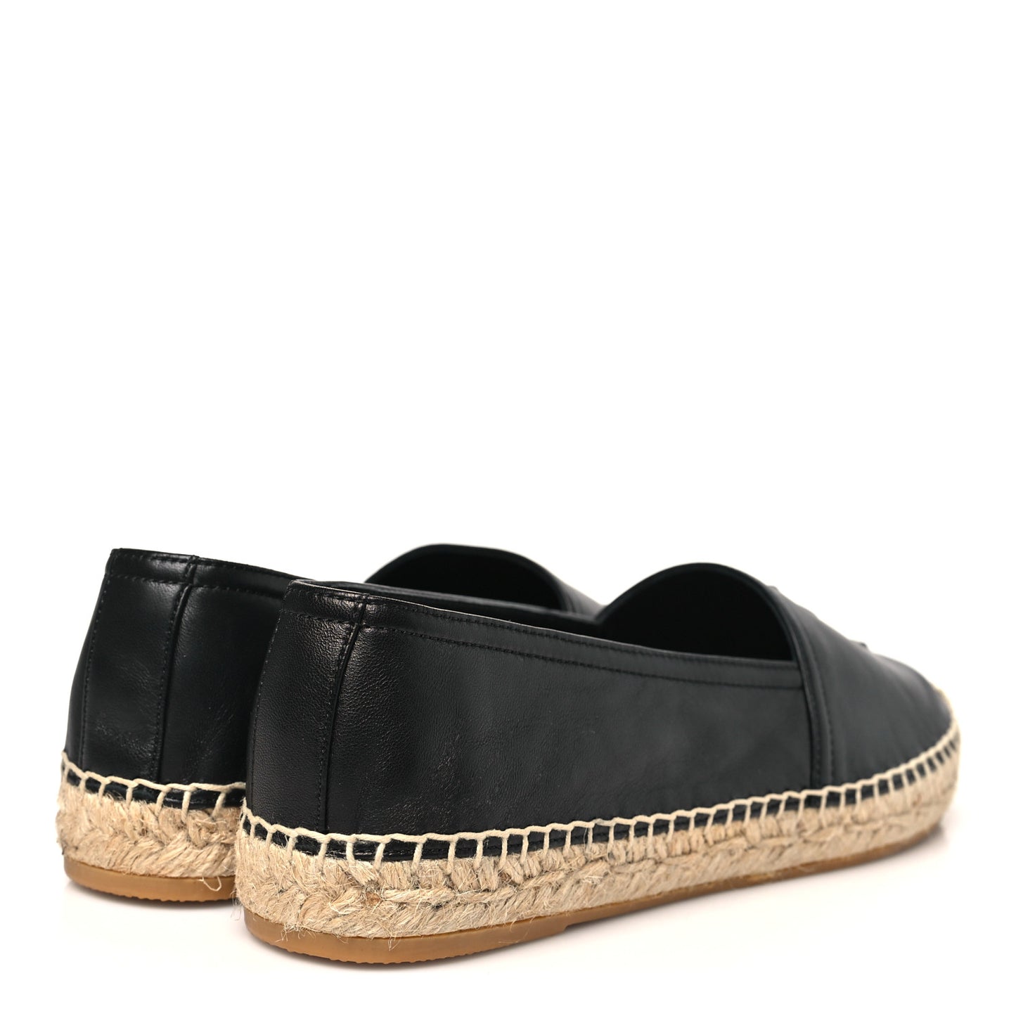 Lambskin Monogram Espadrilles 37 Black
