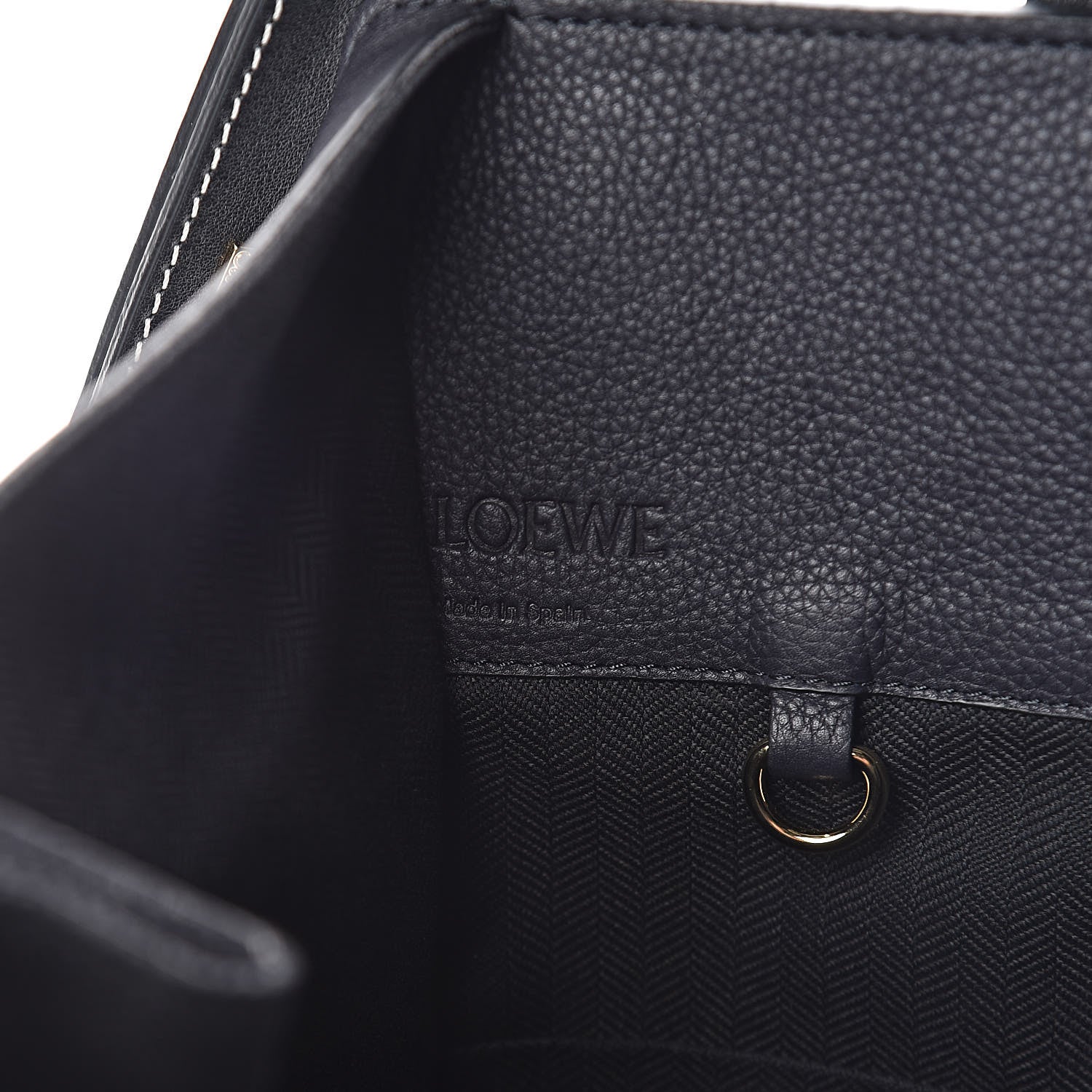 Loewe Calfskin Small Hammock Shoulder Bag Midnight Blue Black 6 of 9