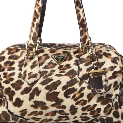 Prada Calf Hair Leopard Print Shoulder Bag Avorio 11 of 18