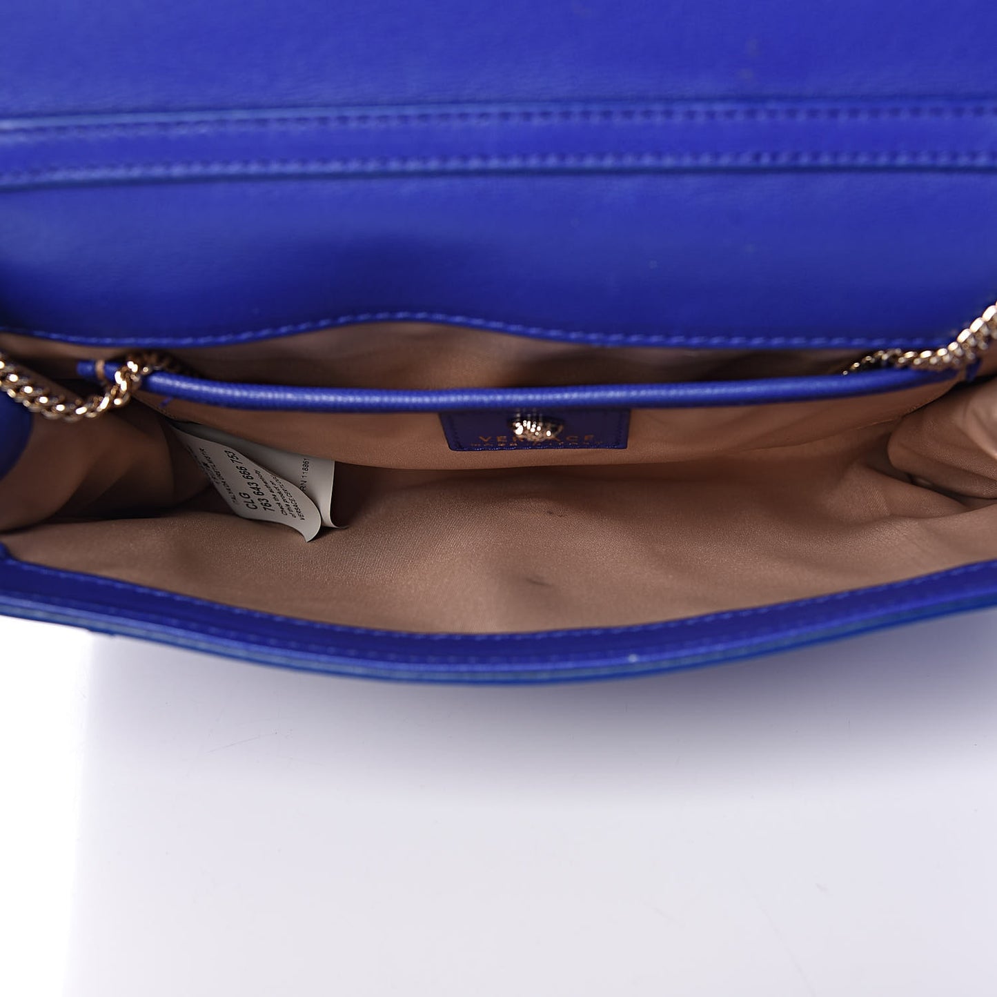 Lambskin Palazzo Chain Evening Bag Blue