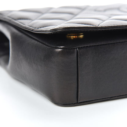 Chanel Lambskin Quilted Medium Diamond CC Flap Black 9 of 20