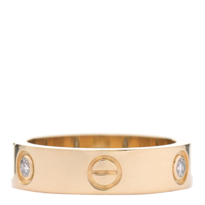 Cartier 18K Yellow Gold 3 Diamond 5.5mm LOVE Ring 58 8.25 3 of 4