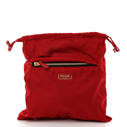 Prada Nylon Vela Reversible Travel Pouch Black Rosso 2 of 9