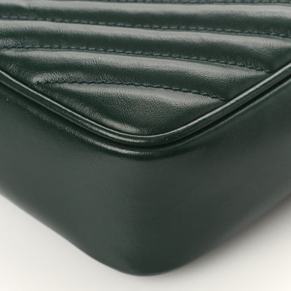 Saint Laurent Calfskin Matelasse Monogram Lou Camera Bag New Vert Fonce 8 of 8