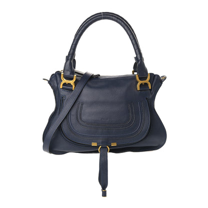 Chloe Calfskin Medium Marcie Satchel Navy 1 of 9