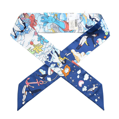 Hermes Silk Sur Mon Nuage Twilly Marine Clair Ciel 1 of 5