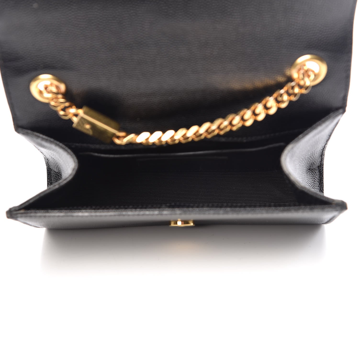 Saint Laurent Grain De Poudre Small Monogram Kate Satchel Black 5 of 9