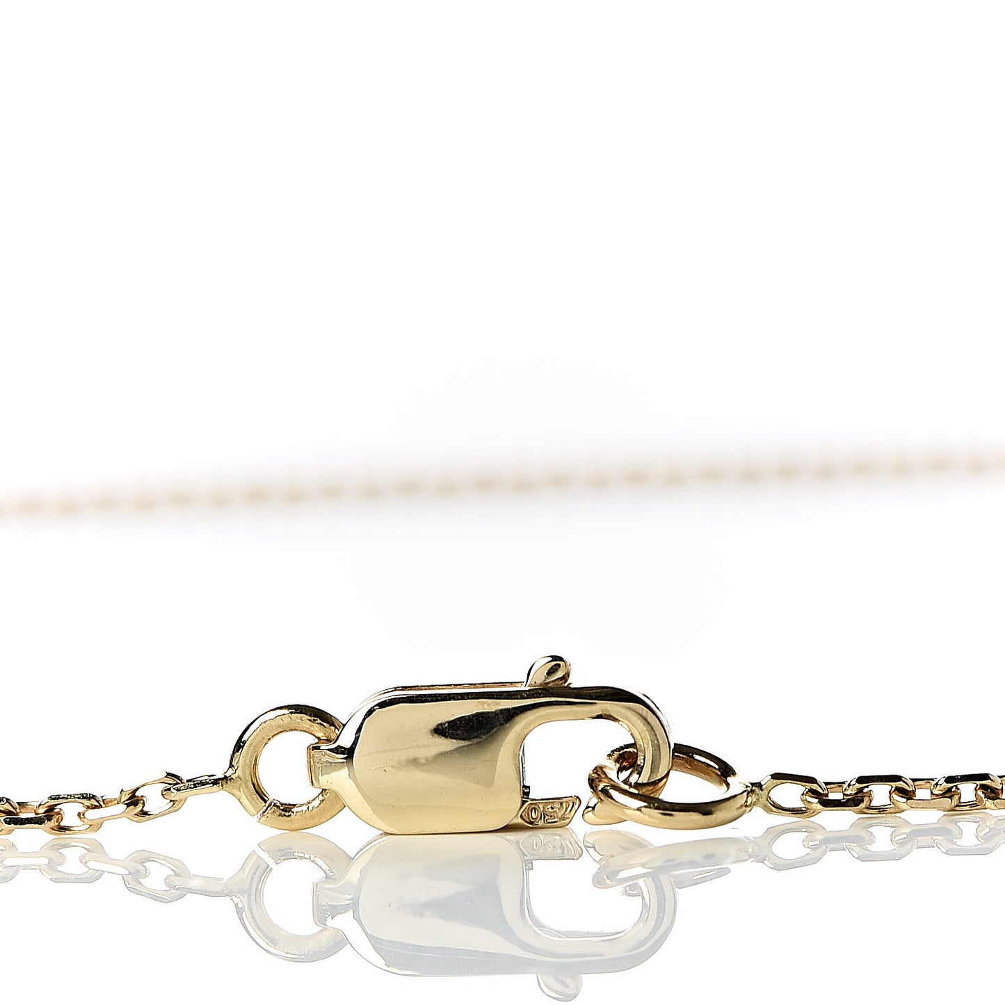 18K Yellow Gold Mother of Pearl Sweet Alhambra Butterfly Pendant Necklace
