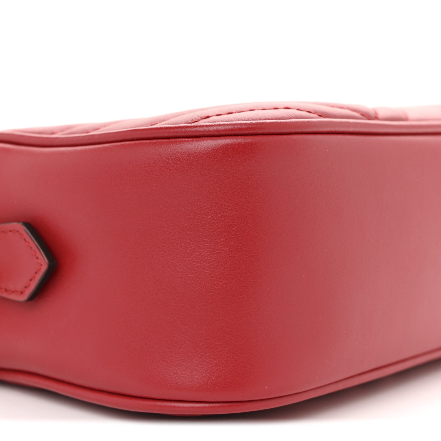 Gucci Calfskin Matelasse Small GG Marmont Chain Shoulder Bag Hibiscus Red 18 of 20