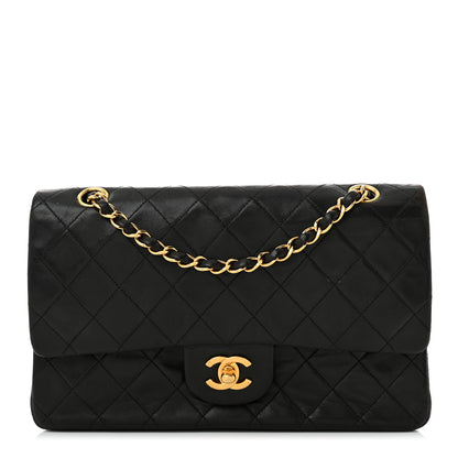 Chanel Lambskin Quilted Medium Double Flap Black 1 of 10