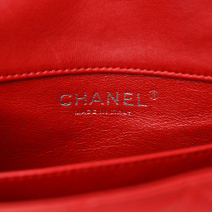 Chanel Lambskin Quilted Extra Mini Rectangular Flap Red 6 of 15